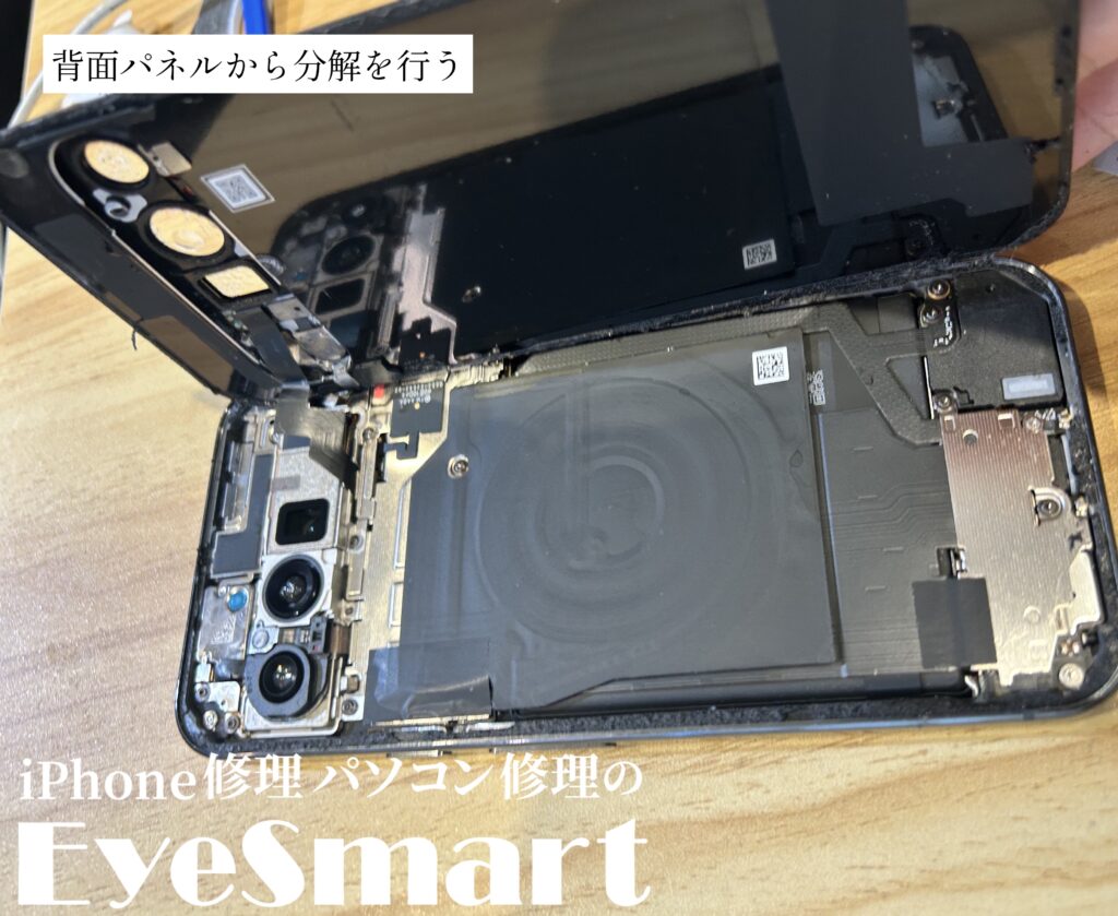 Google Pixel 9 Pro 背面パネルを取り外したところ