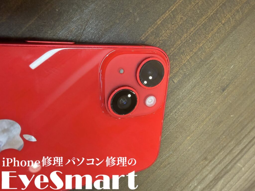 iPhone 14 カメラレンズ修理が完了したところ