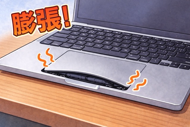 MacBookのトラックパッドの操作感が変わったら膨張の可能性