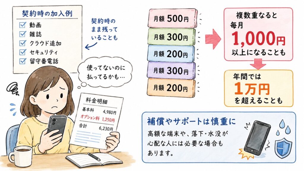 スマホ代の内訳を表した絵