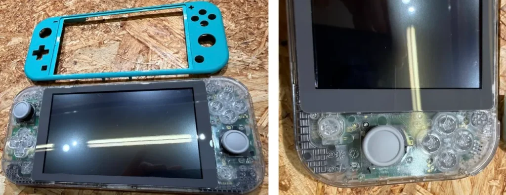 Switch liteシェルケース交換後の仕上がり