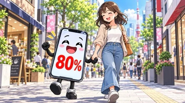 バッテリー容量80%でも使い心地次第