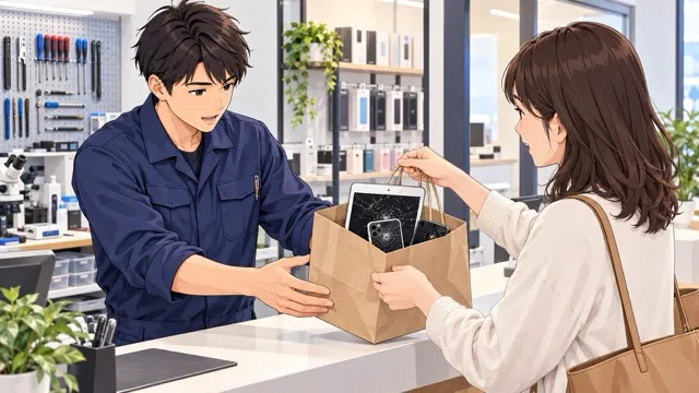 割れてるiPhoneの買取査定が可能